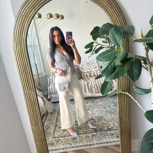 Zara Gray Striped Blouse